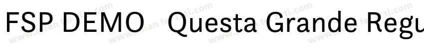 FSP DEMO   Questa Grande Regular字体转换